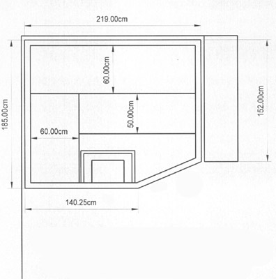 Sauna-Grundriss der Familie Stoltze
