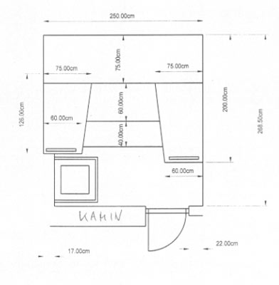 Sauna-Grundriss der Familie Streubel