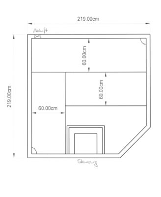 Sauna-Grundriss der Familie Thal