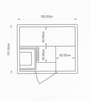Sauna-Grundriss der Familie Tomsche