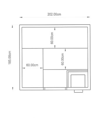 Sauna-Grundriss der Familie Trick