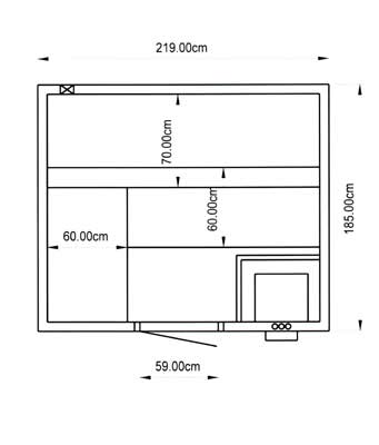Sauna-Grundriss der Familie Trögner