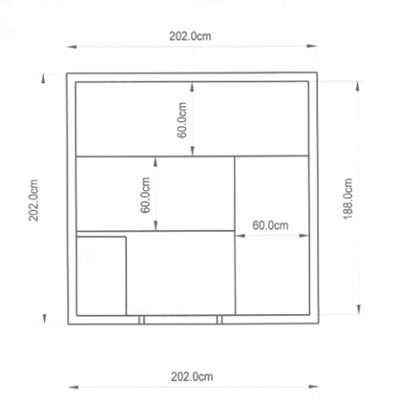 Sauna-Grundriss der Familie Unger