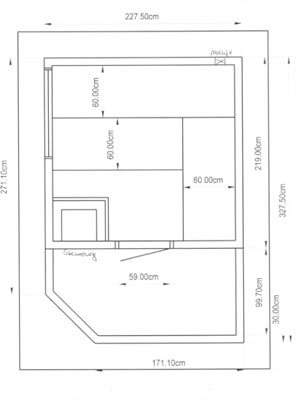 Sauna-Grundriss der Familie Van Wijk
