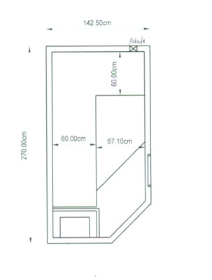 Grundriss der Sauna der Familie Voigt