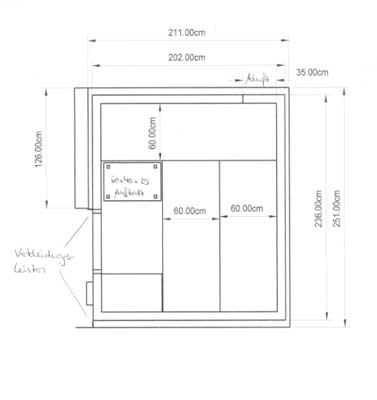 Sauna-Grundriss der Familie Wachtel