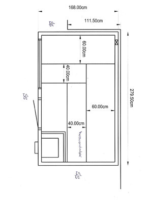 Sauna-Grundriss der Familie Wein