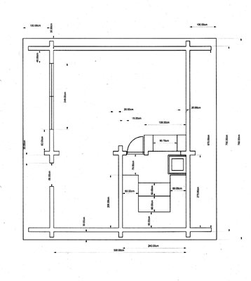 Sauna-Blockhaus-Grundriss der Familie Wolf