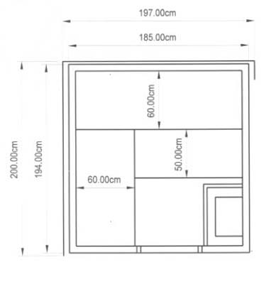 Sauna-Grundriss der Familie Wolf