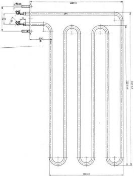 Heizschlange für VAPOTHERM - Verdampfer Stand-Öfen + Wandmodell von Ewald Lang, 1500 Watt
